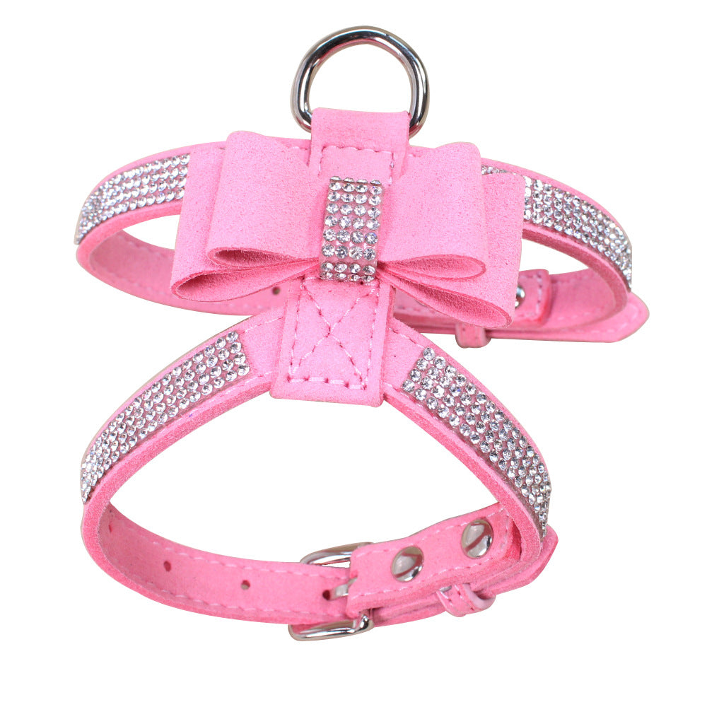 Unleash Style and Comfort with Our Rhinestone Chest Strap Leash
