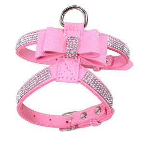 Unleash Style and Comfort with Our Rhinestone Chest Strap Leash