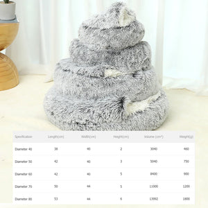 Pamper Your Pet with the Luxurious Plush Round Soft Bed