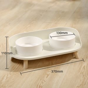 Elevate Your Pet's Dining Experience with Tilted Double Feeding Bowls