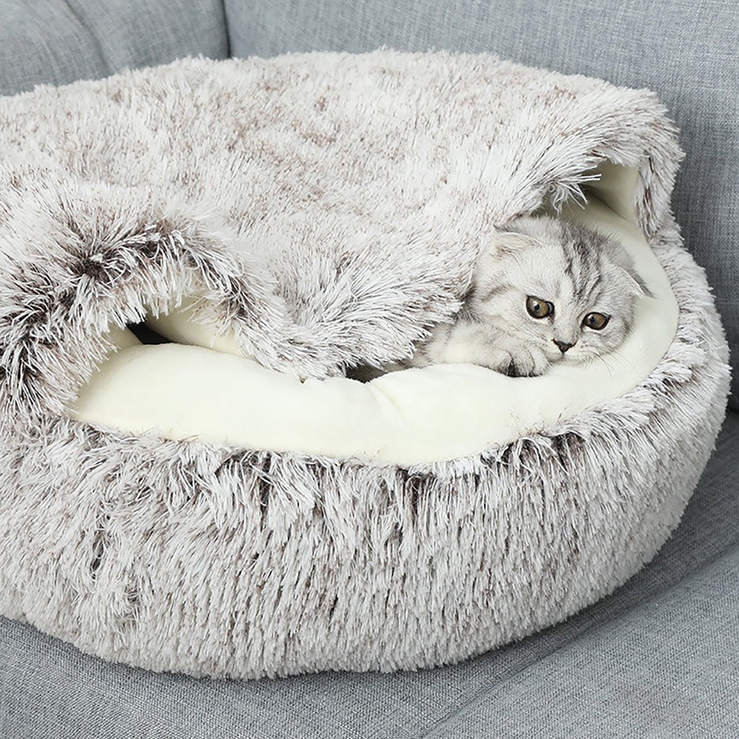 Luxurious Plush Round Soft Bed for Pet