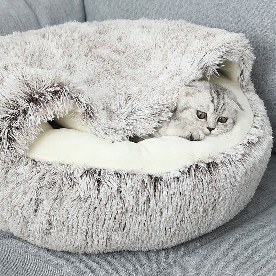 Luxurious Plush Round Soft Bed for Pet