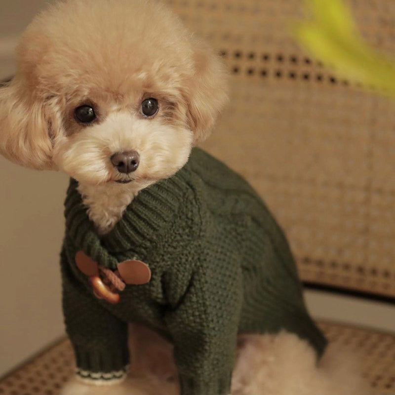 Knitted Sweater Teddy Panda Style Clothes For Pets