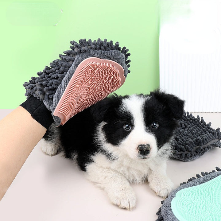 2-in-1 Pet Bathing and Grooming Glove
