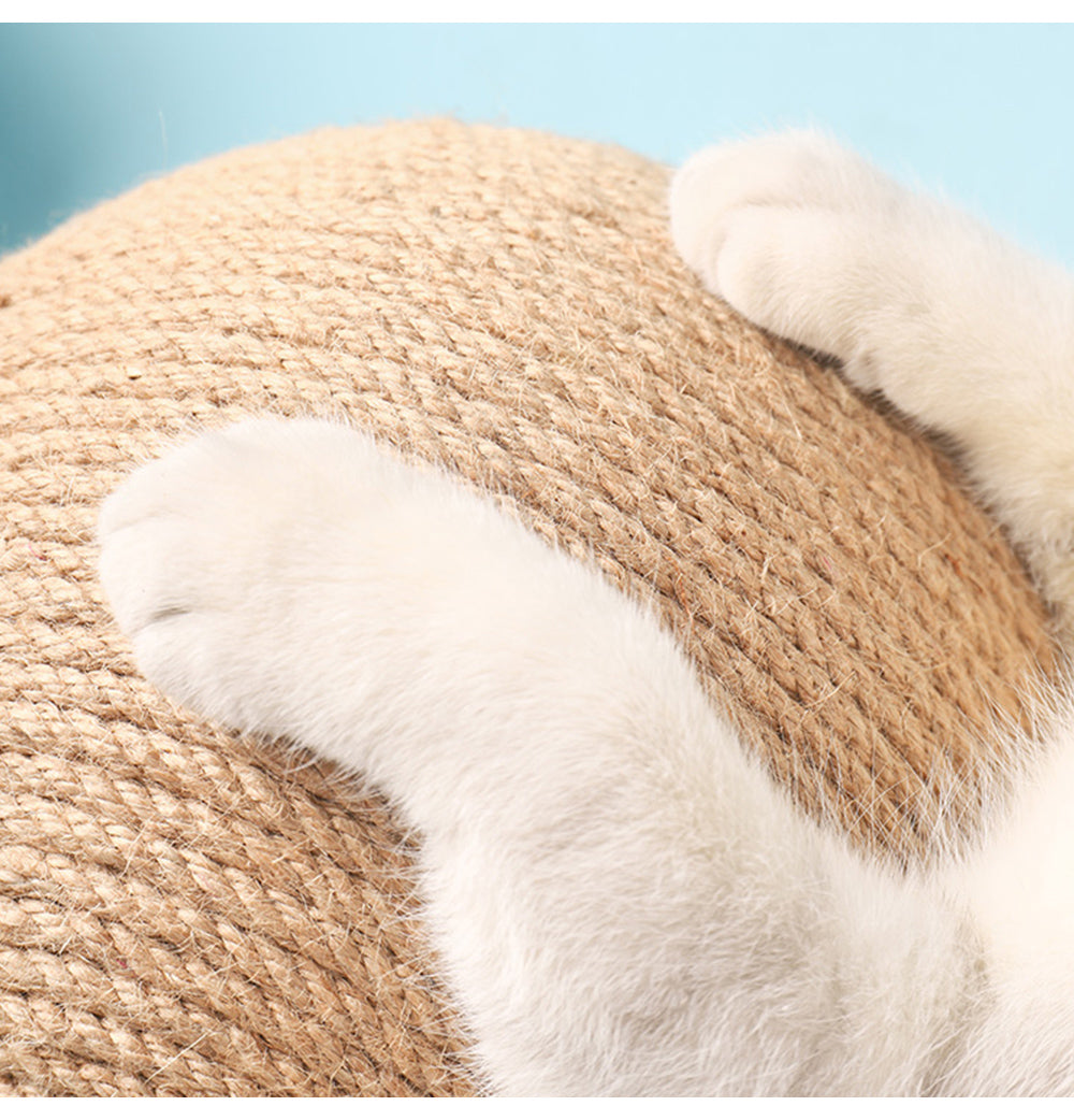Vertical Sisal Pet Toy with Catching Ball