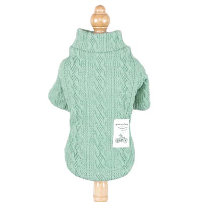 Pure Color Knitted Autumn And Winter Sweater For Pets