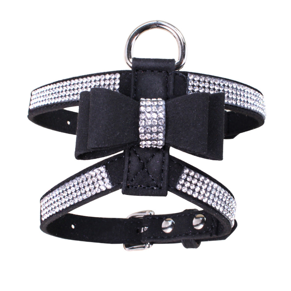 Rhinestone Chest Strap Leash for Pet