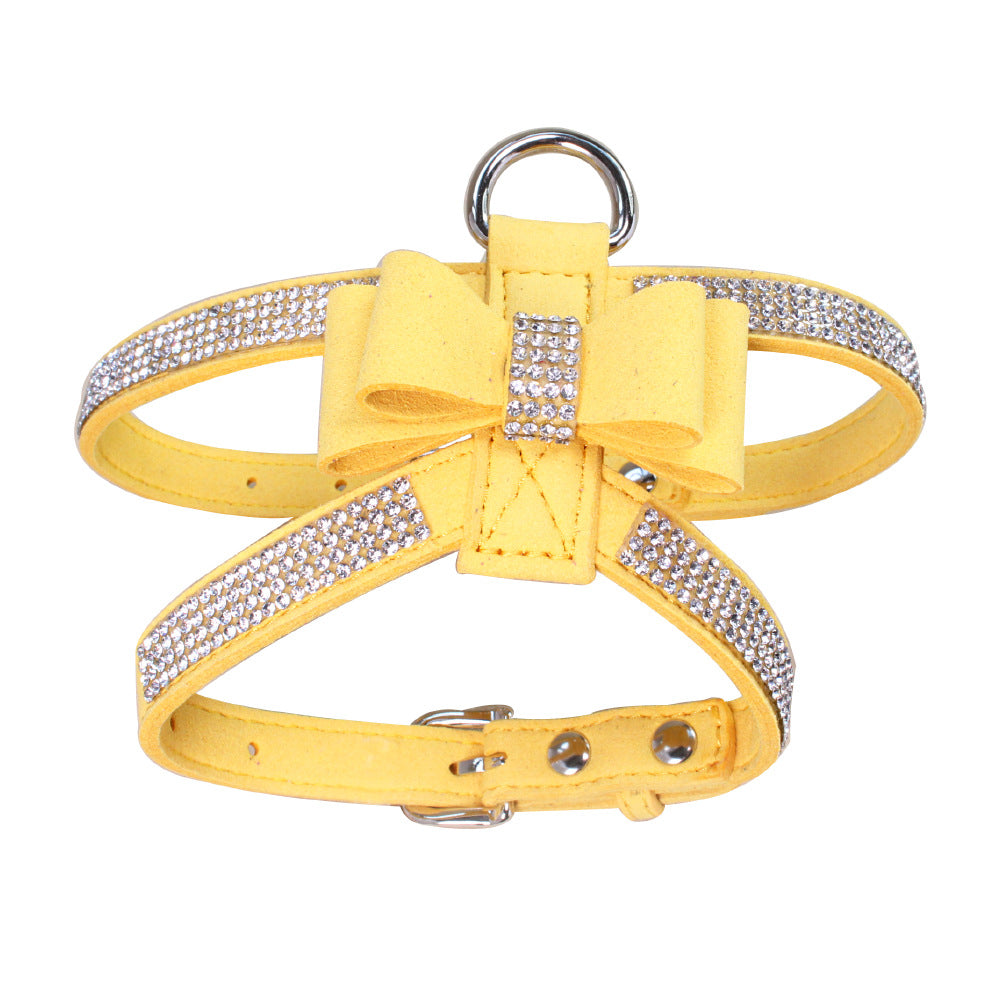 Rhinestone Chest Strap Leash for Pet
