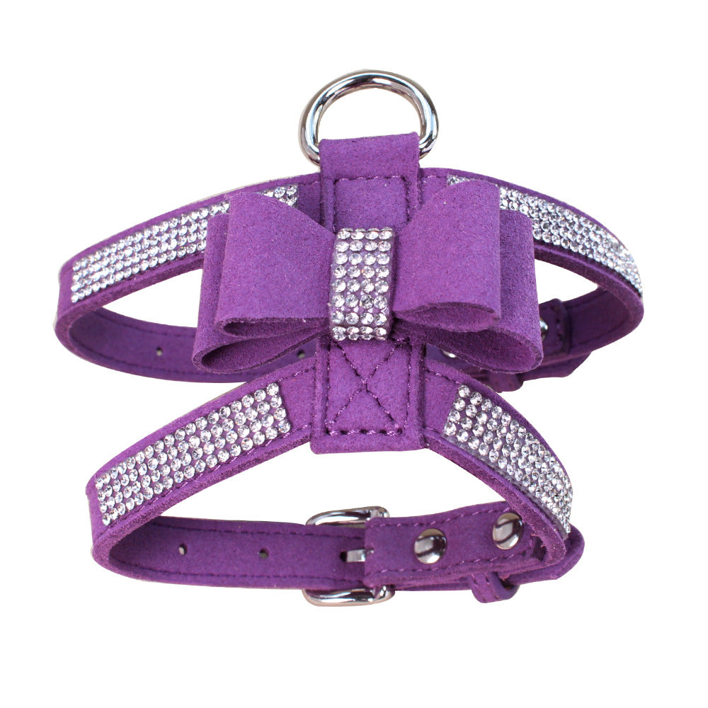 Rhinestone Chest Strap Leash for Pet