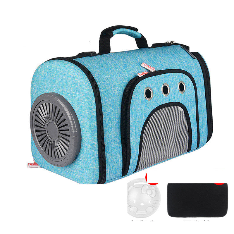 Pet Bag with Side Mesh Ventilation Fan