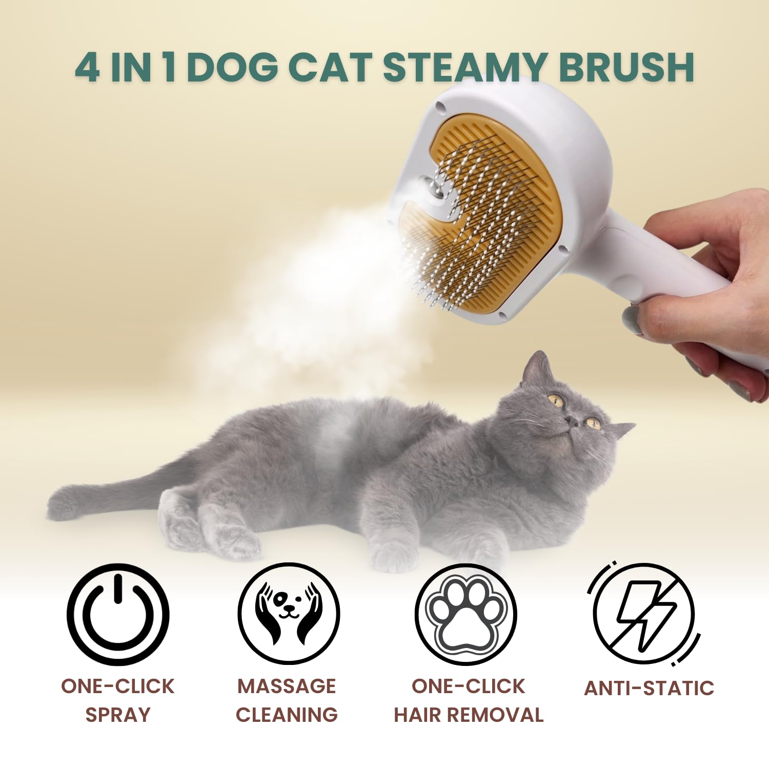 Mist Brush For Short And Long Haired Pets