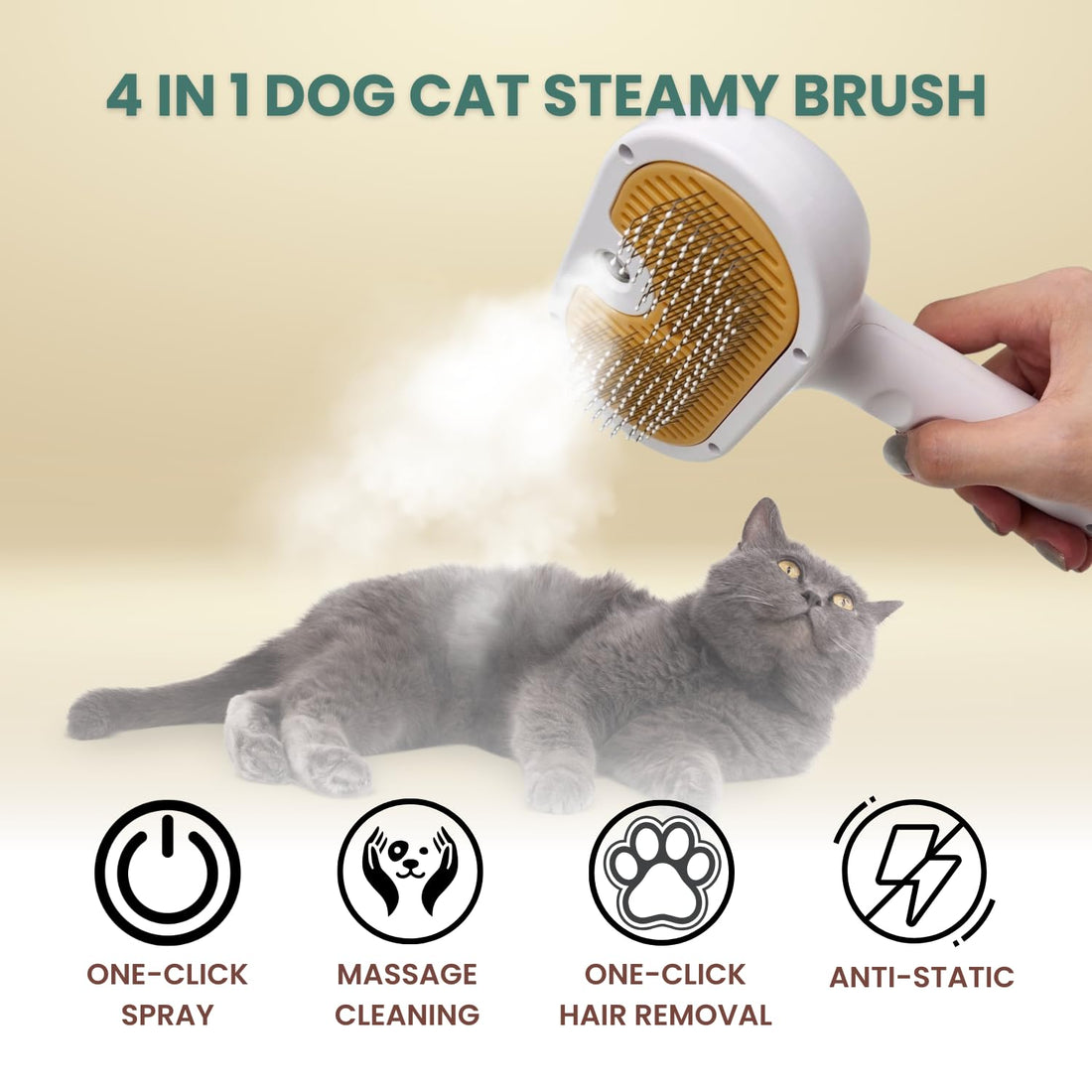 Mist Brush For Short And Long Haired Pets