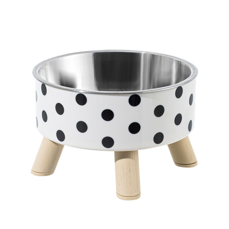 Polka Dot Stainless Steel Large Bowl for Pet