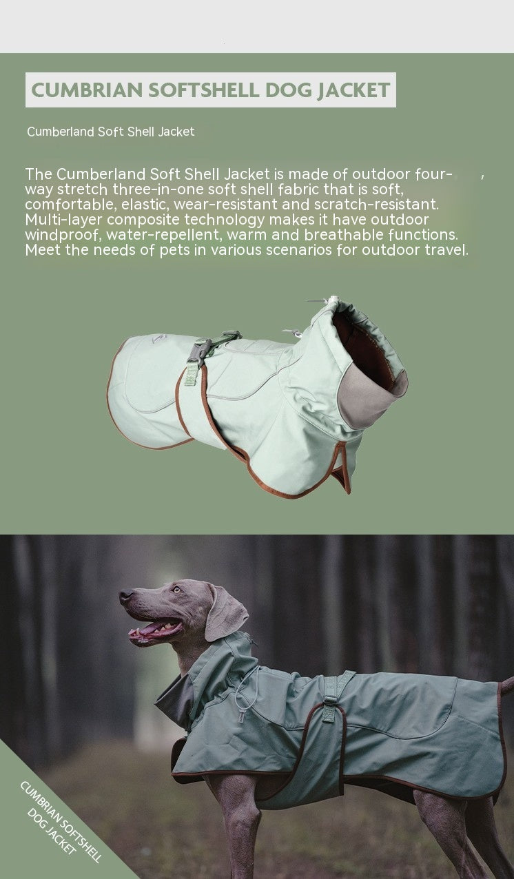 Outdoor Soft Shell Waterproof Windproof Jacket For Pets