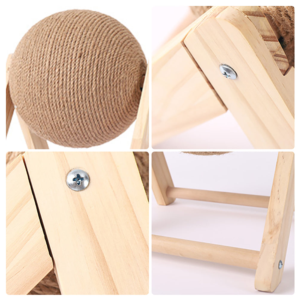 Vertical Sisal Pet Toy with Catching Ball