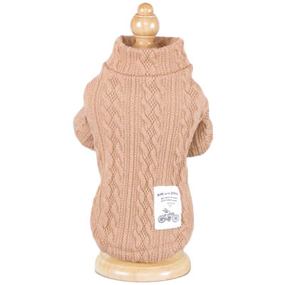 Pure Color Knitted Autumn And Winter Sweater For Pets