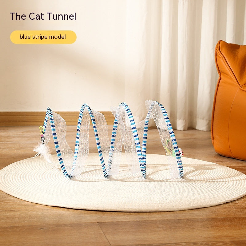 Shaped Spring Tunnel Pet Toy