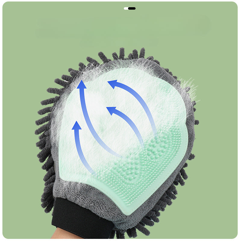 2-in-1 Pet Bathing and Grooming Glove