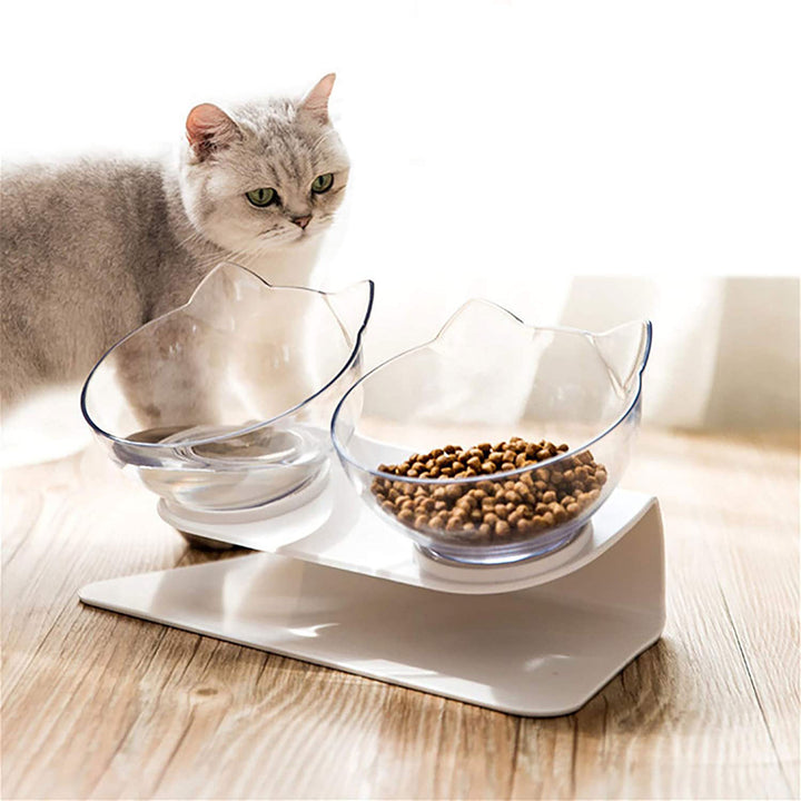 Non-Slip Elevated Double Feeding Bowl for Pet