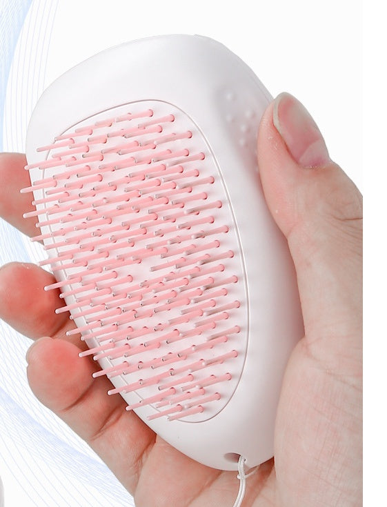 White Pet Hair Grooming Brush