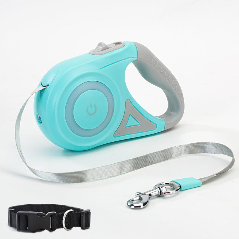 Retractable Leash with Collar Spotlight for Pet