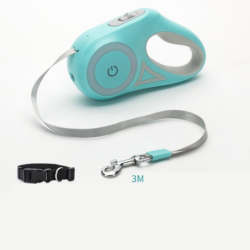 Retractable Leash with Collar Spotlight for Pet