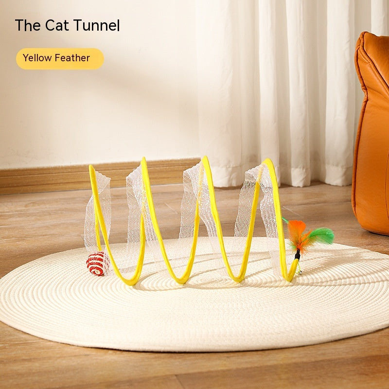 Shaped Spring Tunnel Pet Toy