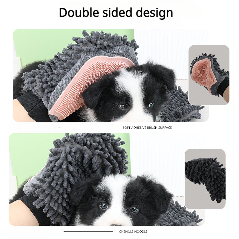 2-in-1 Pet Bathing and Grooming Glove