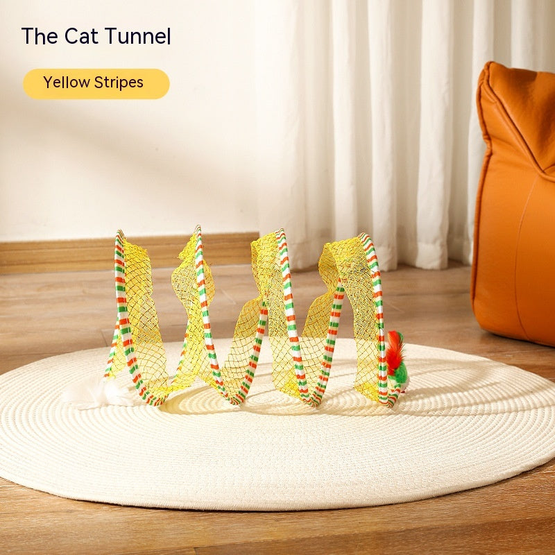 Shaped Spring Tunnel Pet Toy
