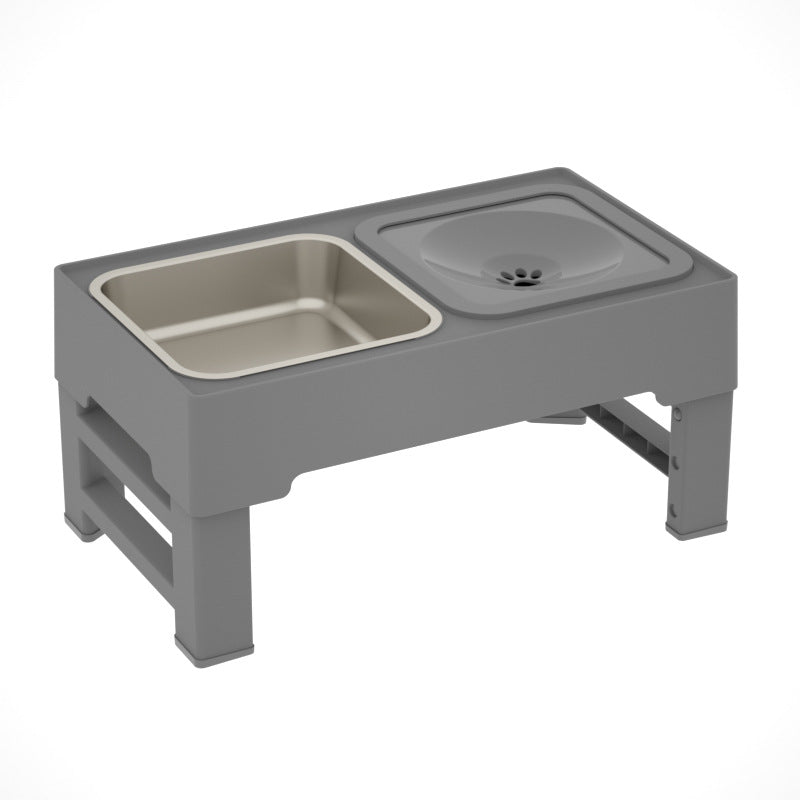 Double Feeding Bowls with Stainless Stand for Pet