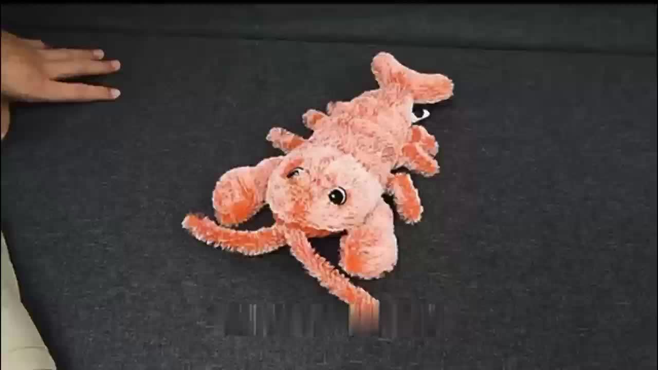 Gravity Plush Shrimp Pet Toy