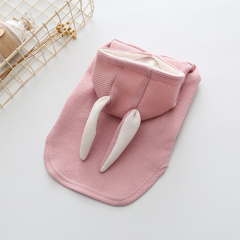 Knitted Sweater With Rabbit Ears Costume For Small Pets