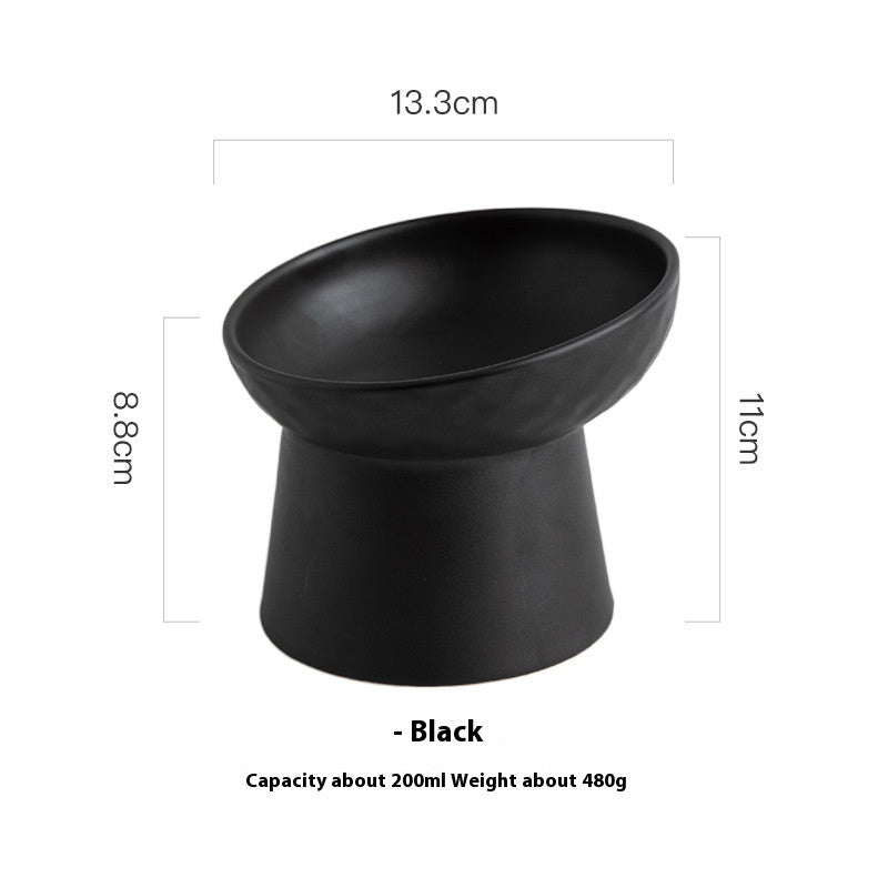 Oblique Rim Elevated Candy Color Bowl for Pet