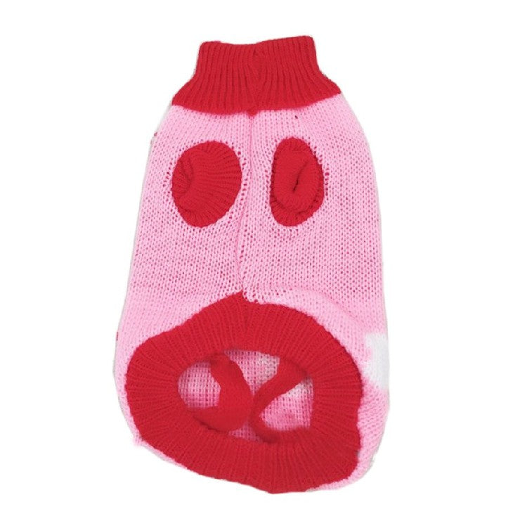Christmas Maple Snowflake Turtleneck Knitted Sweater For Pets