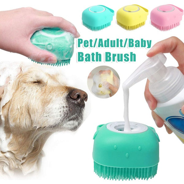 Silicone Pet Bath and Massage Gloves