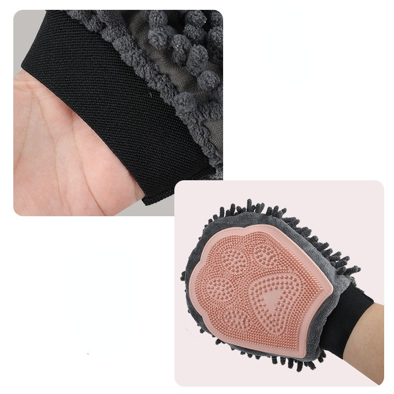 2-in-1 Pet Bathing and Grooming Glove