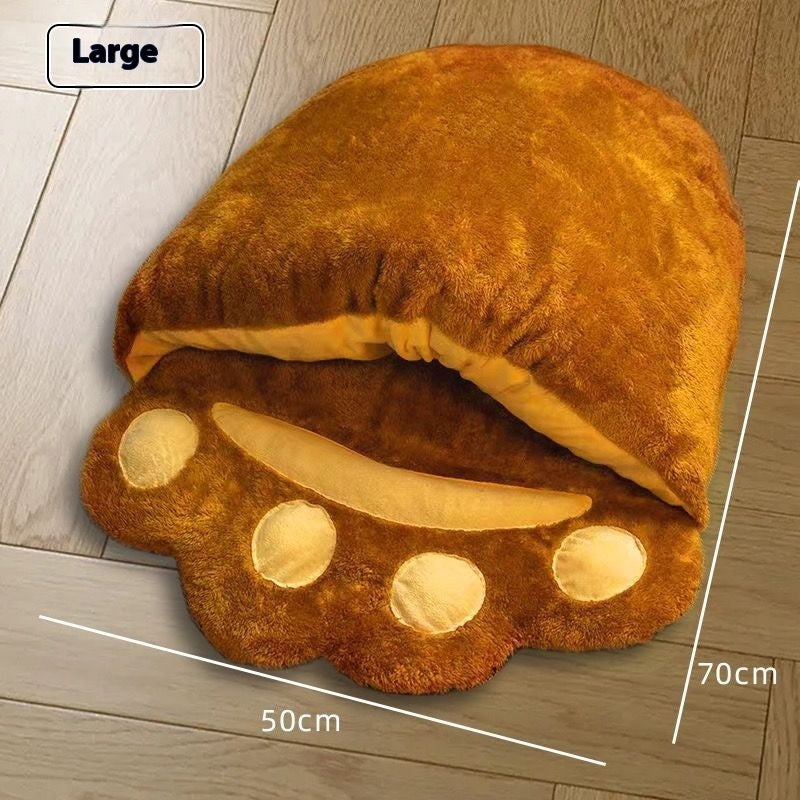 Winter Warm Bear Paw Bed for Pet