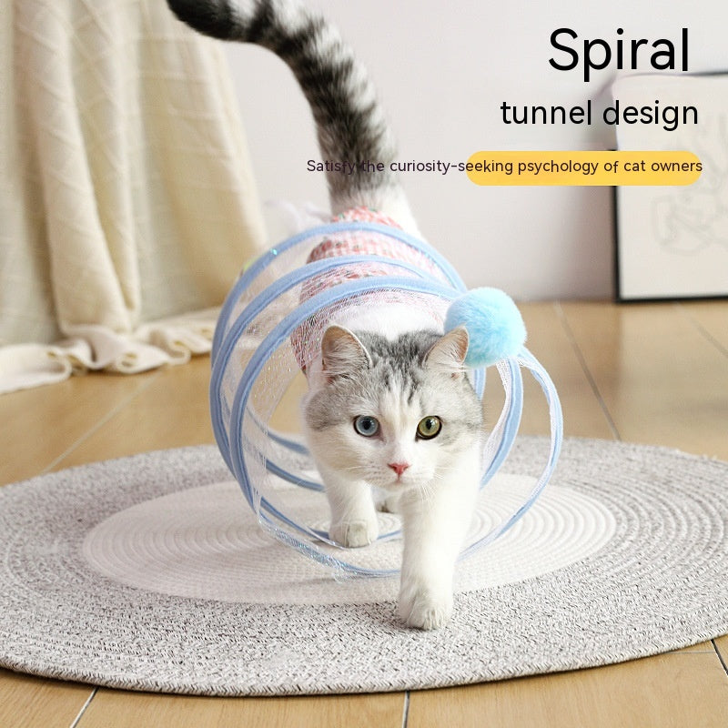 Shaped Spring Tunnel Pet Toy