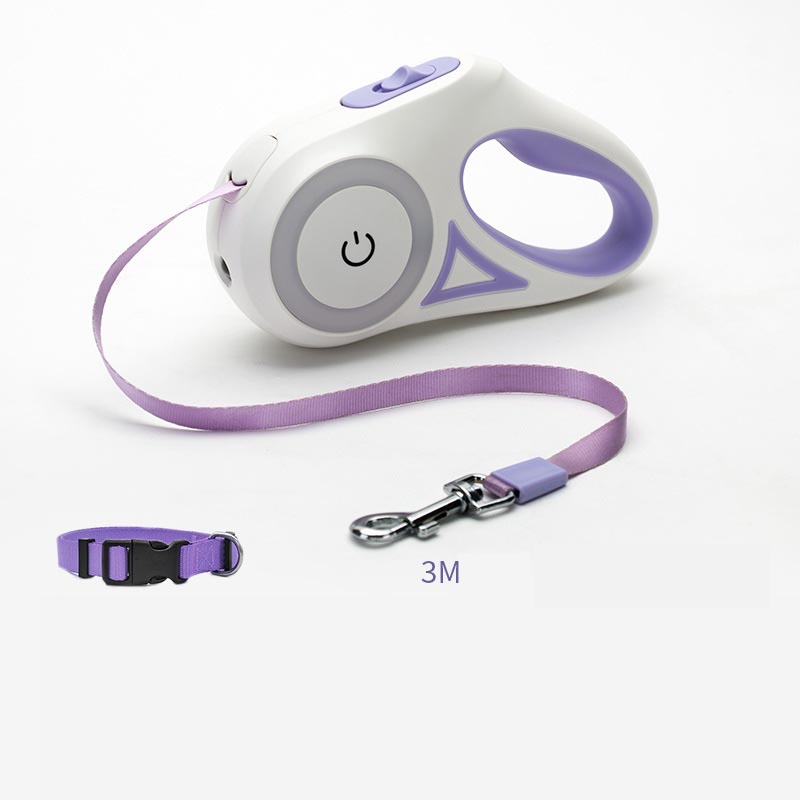 Retractable Leash with Collar Spotlight for Pet