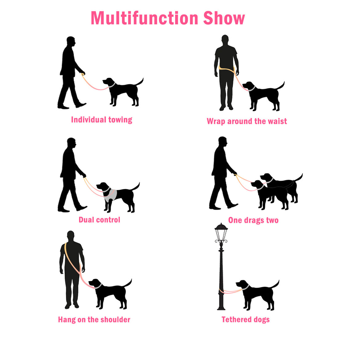 Multi-Purpose Reflective Walking Rope for Pet