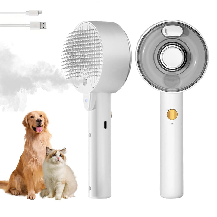 Steam Grooming Brush for Pet Shedding