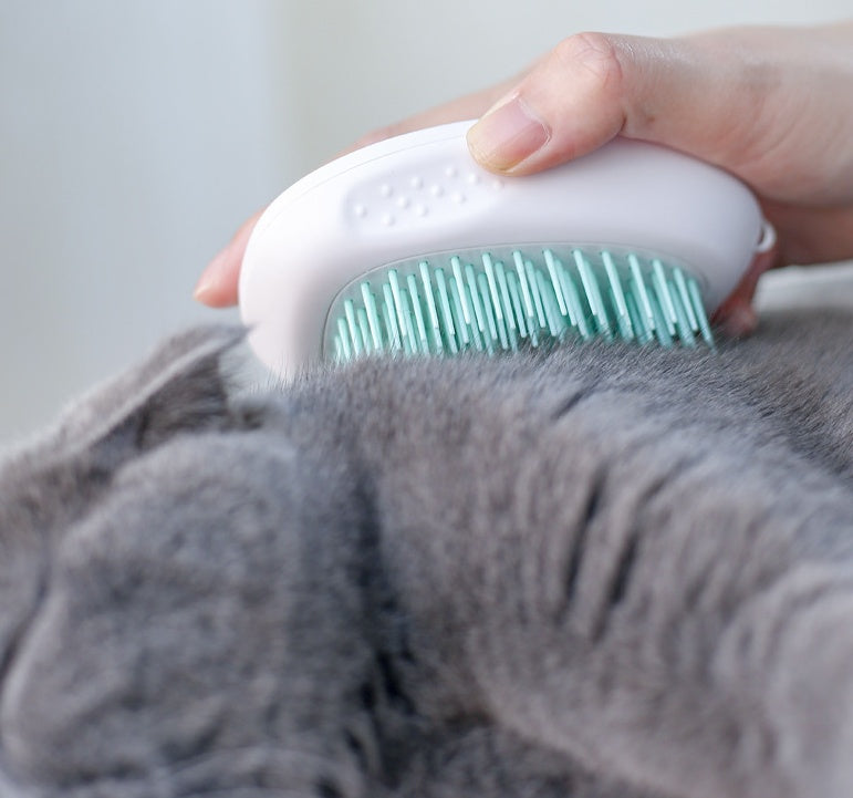 White Pet Hair Grooming Brush