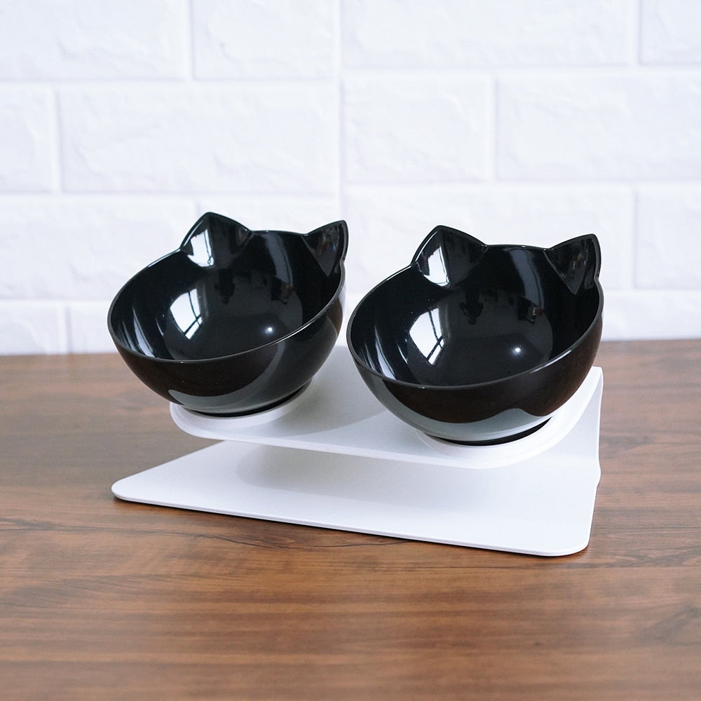 Non-Slip Elevated Double Feeding Bowl for Pet