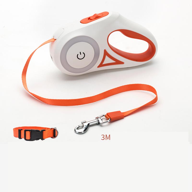 Retractable Leash with Collar Spotlight for Pet