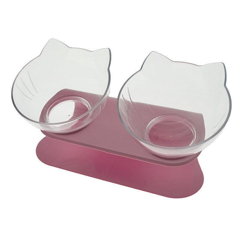 Non-Slip Elevated Double Feeding Bowl for Pet
