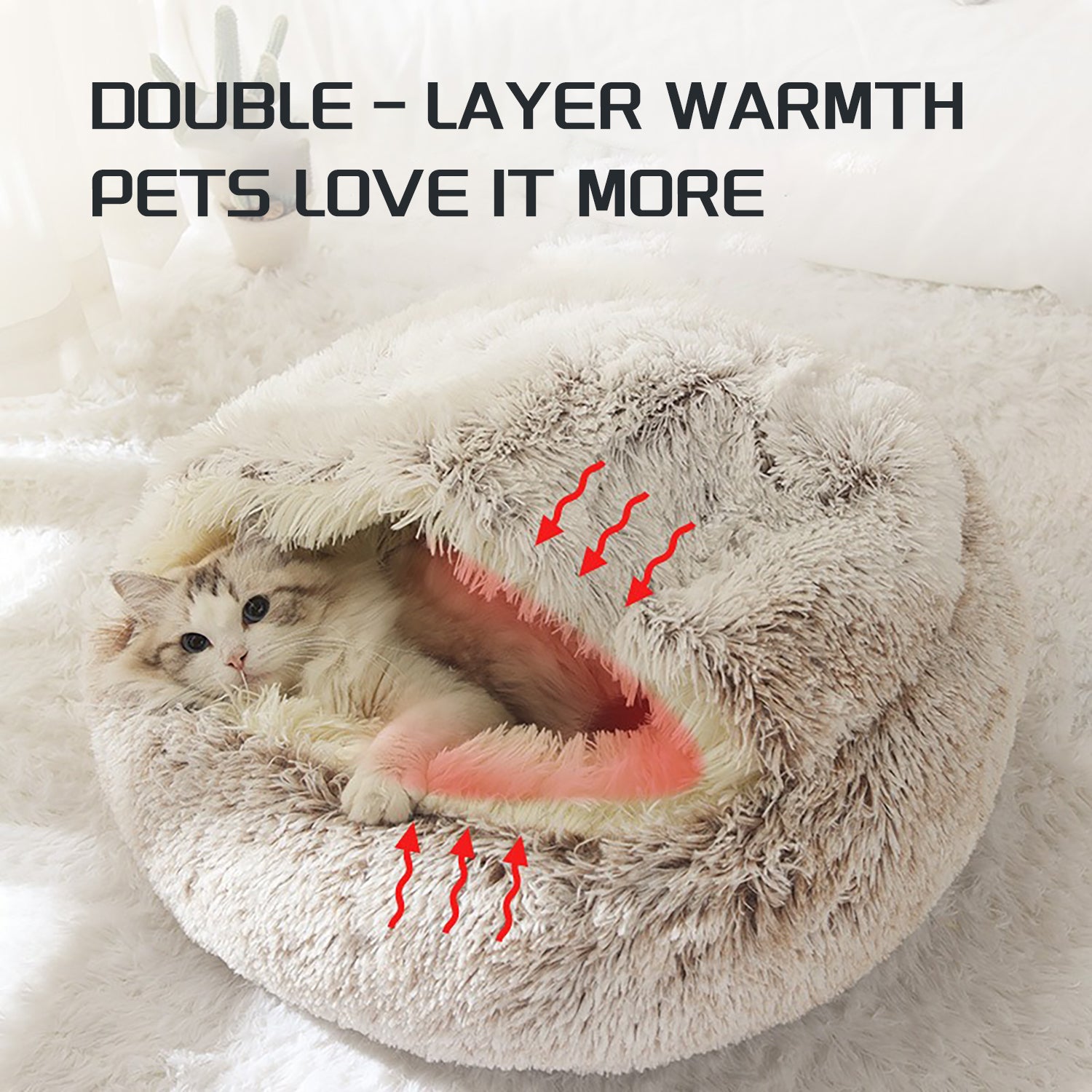 Luxurious Plush Round Soft Bed for Pet