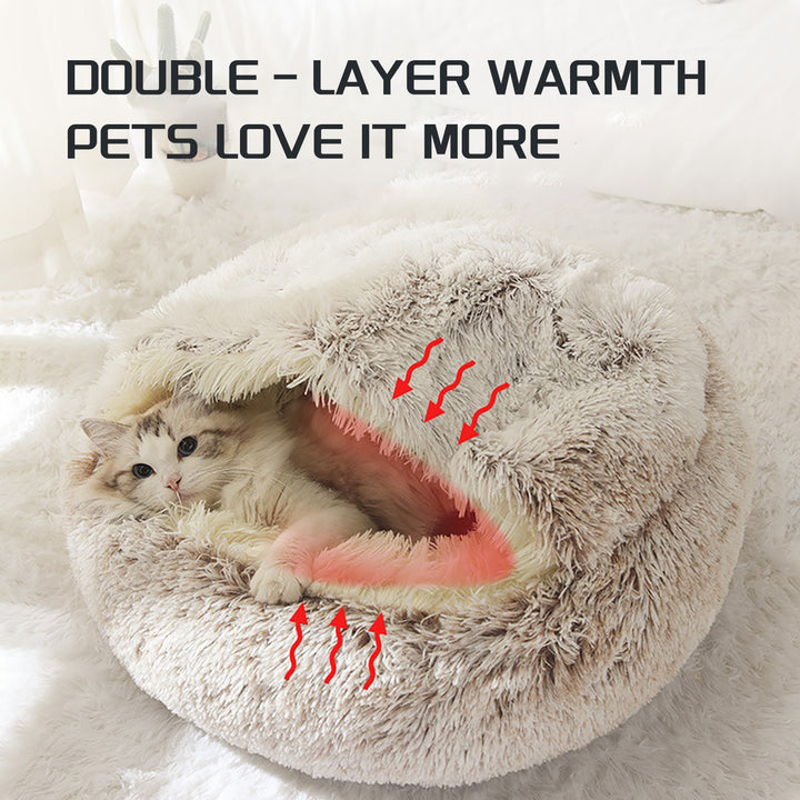 Luxurious Plush Round Soft Bed for Pet
