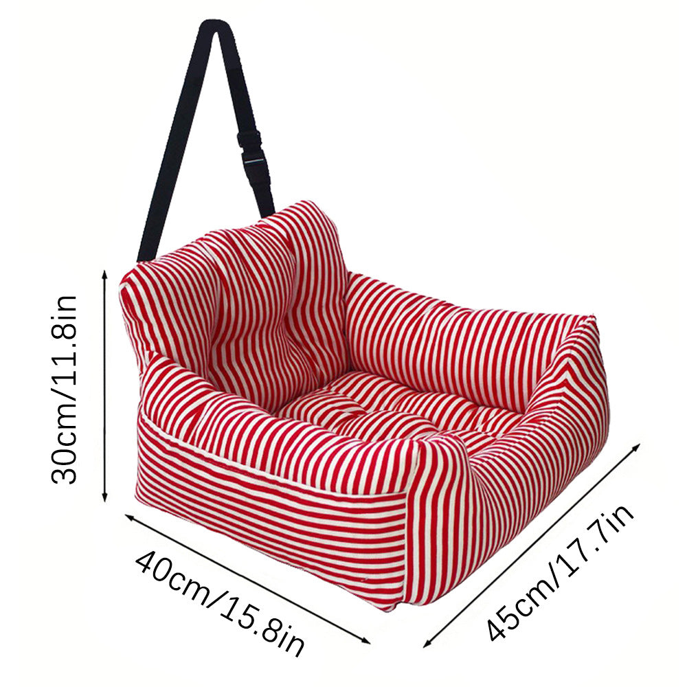 Striped Sofa and Car Nest Bed for Pet