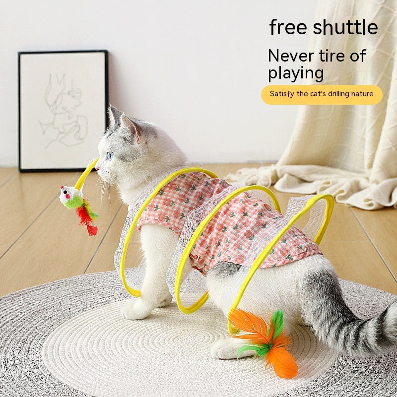 Shaped Spring Tunnel Pet Toy
