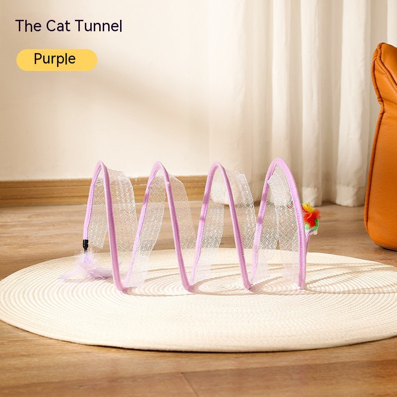 Shaped Spring Tunnel Pet Toy